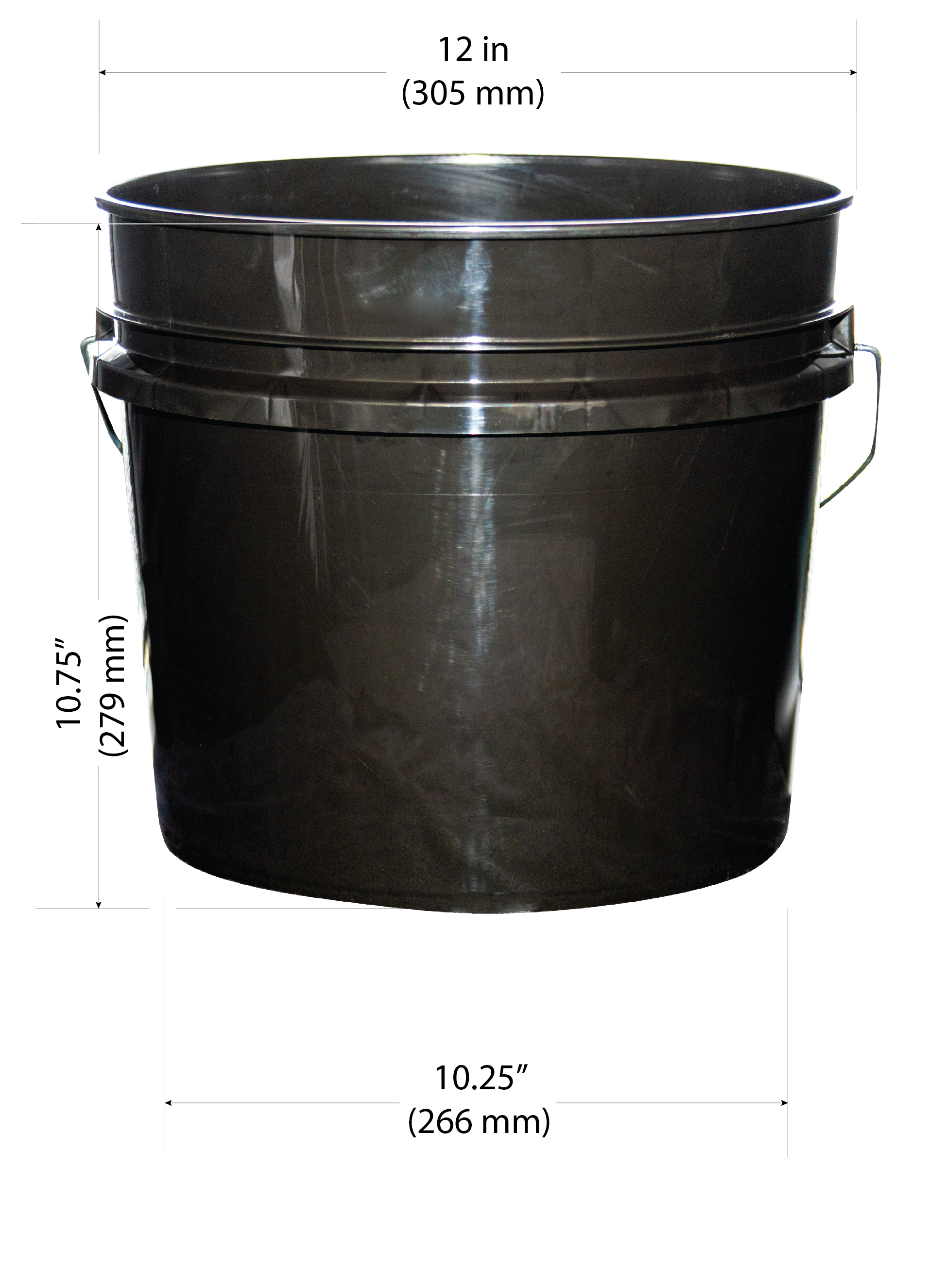 Argee 3.5 Gallon Black Bucket, 10-Pack 
